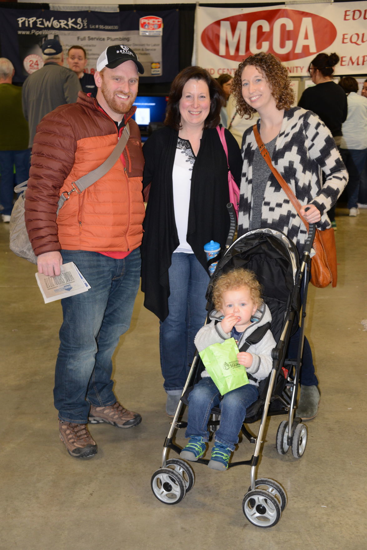 Matt Kubsch, Keli Huhra, Kristin Kubsch with Theo Kubsch